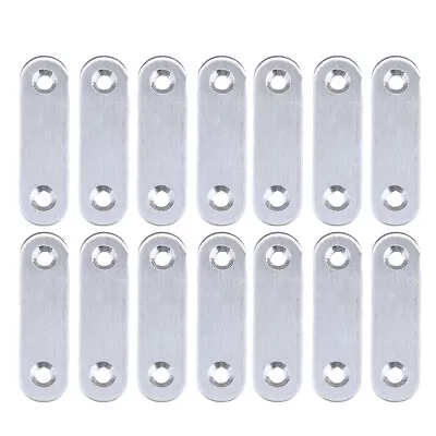  20 PCS Steel Bracket Brace Metal Stand Plate With Holes Straight • £8.38