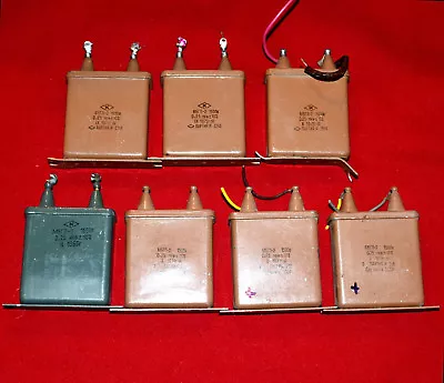 7x MBGP-2 0.25uF 025uF 1500V 10% Paper Capacitor Soviet Russian USSR • $12.21