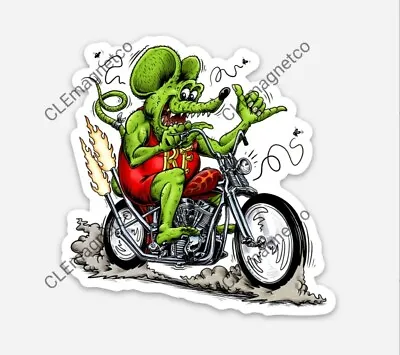 STICKER - Rat Fink Motorcycle Vintage Old School Chopper Harley Roadster • $5.49