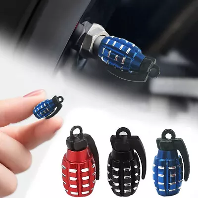 4pcs Aluminum Grenade Air Port Cover Tire Rim Valve Wheel Stem Caps Accessories • $3.42