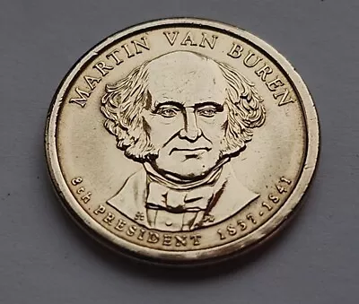 2008  D Martin Van  Buren Golden Presidential  $1 One Dollar Coin P648 • $5.09