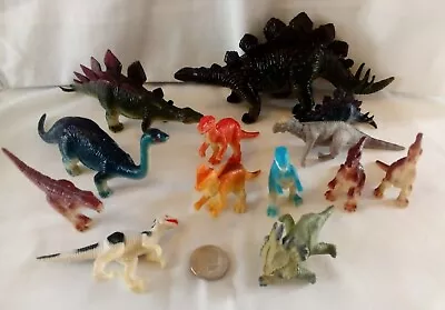 Vintage Dinosaur Figures -  Mixed Lot - T Rex + More Job Lot Of 13 Vgc • £11.99