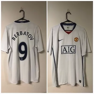 £65 • Buy Berbatov #9 Manchester United Away XXL 2008/09 Football Shirt Exc. Condition