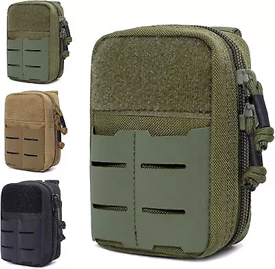 Small Molle Pouch Tactical Nylon EDC Utility Duty Belt Holster Admin Pouch Bag • $10.99