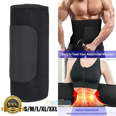 Men Waist Trimmer Belt Sweating Wrap Tummy Stomach Weight Loss Fat Burner Slim • $10.69