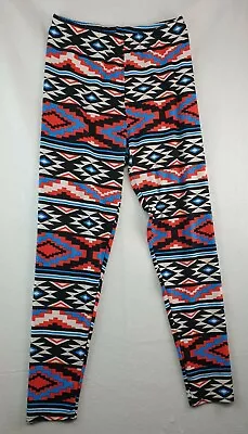 LA12ST Women Plus Size Multicolor Aztec Print Leggings • $6