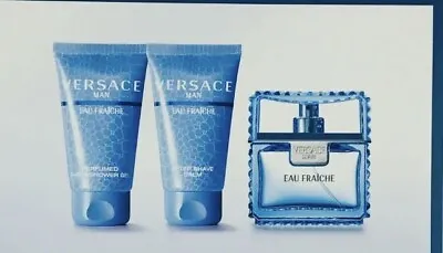 Versace Eau Fraiche By VERSACE 3 Piece Cologne Gift Set For Men New Without Box • $120