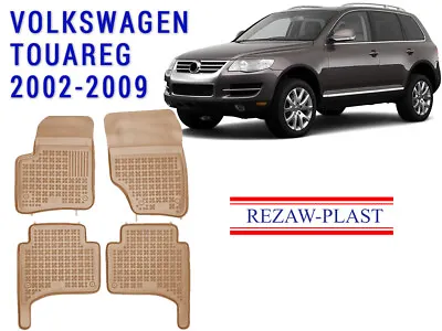 Floor Mats For Volkswagen Touareg 2002-2009 2 Row All Weather Rubber Liner Odor • $119.99