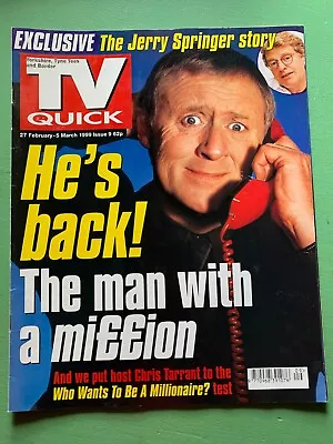 TV QUICK 27-2-1999 CHRIS TARRANT Maureen Beattie Jerry Springer Jayne Middlemiss • £12.99