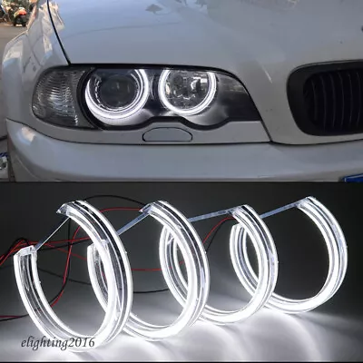 131MM Crystal LED Angel Eyes Halo Rings DRL For BMW E36 E38 E39 E46 Projector M3 • $59.99