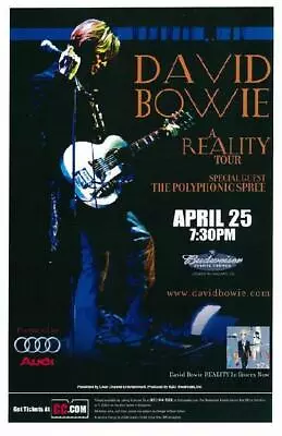$69 • Buy David Bowie Budweiser Event Center Original 2004 Concert Poster Loveland, CO 