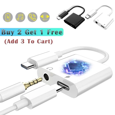 $9.90 • Buy USB Type C To 3.5mm Headphone Aux Audio Jack & Charging Cable Adapter Converter