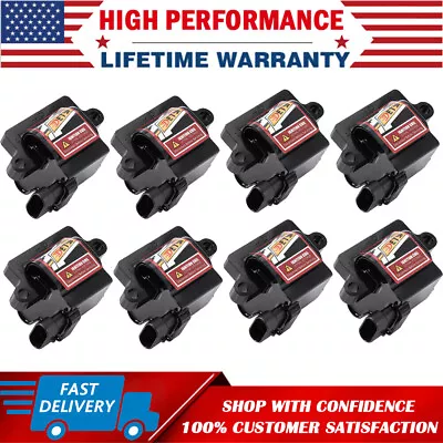 Pack Of 8 Square Ignition Coil UF271 For Chevy GMC 4.8 5.3L 6.0L 8.1L 12558693 • $89.99