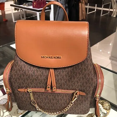 Michael Kors Women Lady Medium  Leather Or Pvc Travel Shoulder School Backpack • $175
