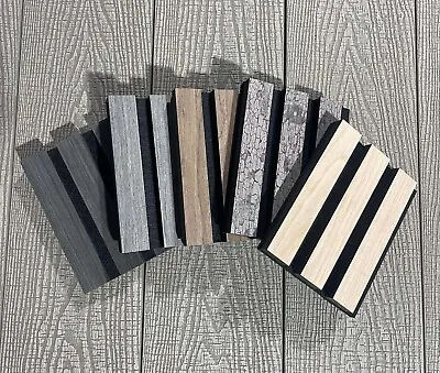 Acoustic Wall Panel Samples | Internal Slatted Acoustic 3d Wall Wood Panelling | • £2.99