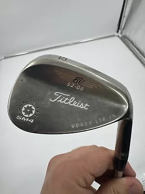 Titleist Vokey Spin Milled SM4 Chrome 52* 8 Bounce Wedge Steel Mens RH • $35.99