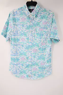 Vineyard Vines Shirt Men's Small Slim Fit Murray Button Down Ocean Terrace • $19.99