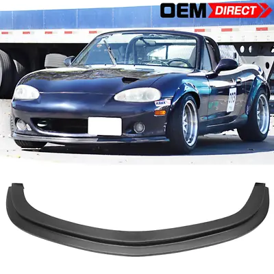 Fits 01-05 Mazda Miata MX-5 DS Style Black Front Bumper Lip Spoiler - PU • $64.99