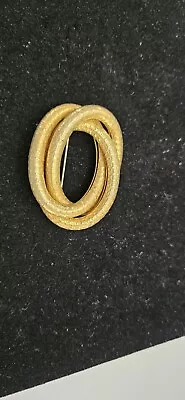 VTG 50's Miriam Haskell Gold Tone Coil Modernist Serpentine Brooch Pin Art Deco • $10