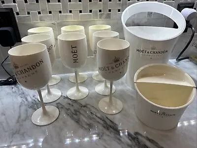 Moet Chandon Ice Imperial Champagne Ice Bucket & Ice Caddy + 8 FLUTES • $50