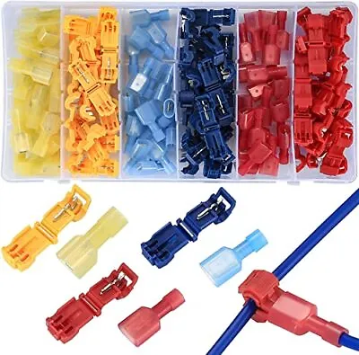 120 Conectores De Cable Terminales Electricos T-Tap Self-Stripping Splice Nylon • $11.97