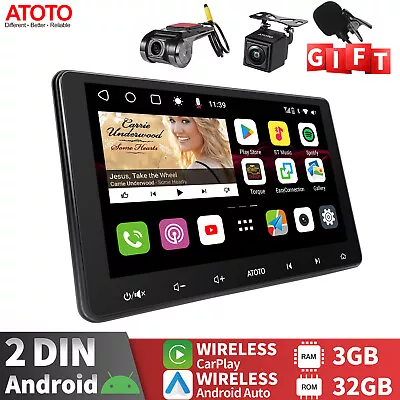 ATOTO S8 Premium 10in 2-DIN Android Car Stereo-3G+32G W/ Front &Rearview Camera  • $415.65