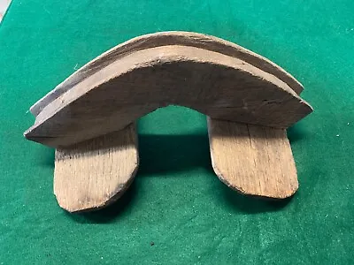 Antique Primitive Wooden Sawbuck Mule Pack Saddle Bag Holder Handmade Carved Old • $139.95