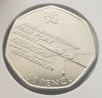 2011 Olympic Games ROWING 50pence Coinin Great Condition  • £1.21