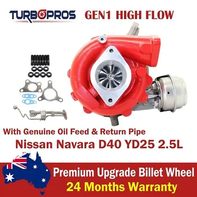 $846.30 • Buy Turbo Pros GEN1 Turbo + Oil Feed Pipe For Nissan Navara D40/Pathfinder R51 2.5L