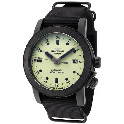 Glycine Men's Airman Purist Worldtimer 42mm Automatic Watch GL0142 • $843.16