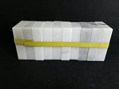 3 X2 X¾  White Marble Base Trophy Topper Award Lot Of 10 • $30