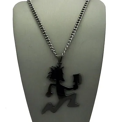 Mens Large Hiphop Black Hatchet Man Stainless Steel Pendant Cuban Chain Necklace • $24.99