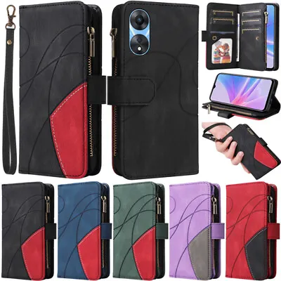 Splice Wallet Leather Flip Case Cover For Oppo A79 A18 A38 A78 A58 A17 A96 A94 • $25.16