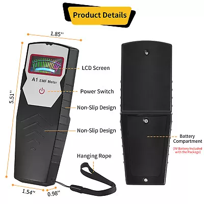 LED Magnetic Field Detector EMF Meter Ghost Hunting Paranormal Equipment Tester • $20.49