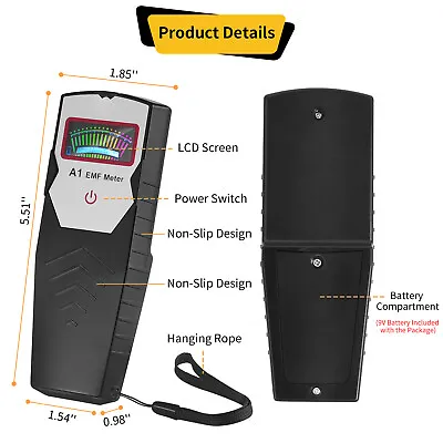 Magnetic Field EMF Meter Digital LCD EMF Detector Ghost Hunting Equipment Tester • $19.48