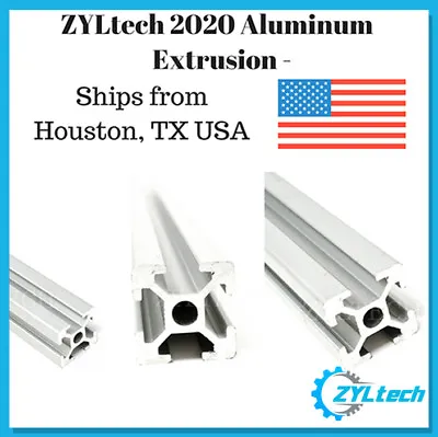 2020 Aluminum T-Slot Aluminum Extrusion - 1200mm 1.2m CNC 3D Printer (silver) • $18.94