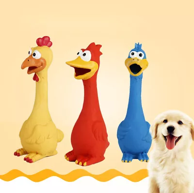 Rubber Squeeze Shrilling Screaming Chicken Dog Toy Free Shipping! • $16.95