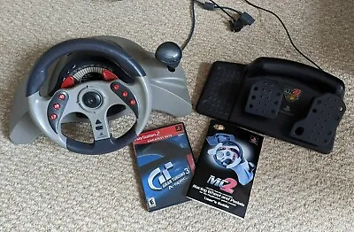 PlayStation PS1 Gran Turismo 3 A-spec & Mad Catz Racing Wheel Pedal & Manual • $29.95