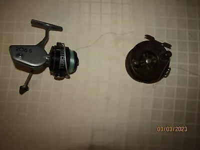 2 Vintage Fishing Reels Mitchell 206s And Alpha Bakelite • $59