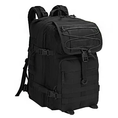 45L Tactical Molle Backpack For Men Black Rucksack For Travel Camping Climbing • $37.99