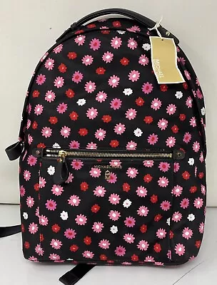 NWT Michael Kors Kelsey Large Backpack Black Ultra Pink • $159.99