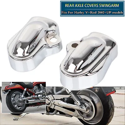 Chrome Bar Shield Rear Axle Covers Swingarm For Harley V-Rod VRSCF VRSCA VRSCD • $20.98