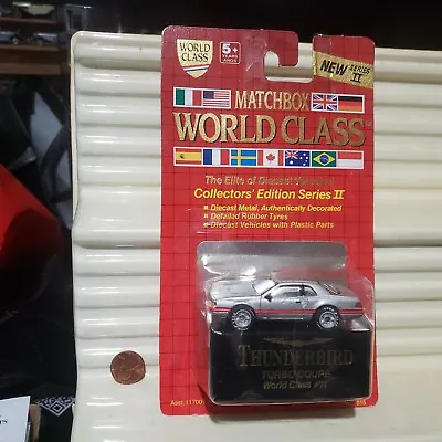 MATCHBOX 1989 Macau WORLD CLASS Series 2 Silver #11 THUNDERBIRD RED Belt LINE** • $11.99