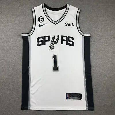 New Victor Wembanyama #1 San Antonio Spurs Basketball Jerseys Stitched White-* • £19.80