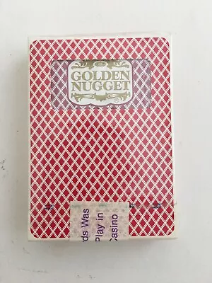 Vintage Golden Nugget Hotel  Deck Of Playing Cards Sealed Red Gold Logo Deck LV • $6.99