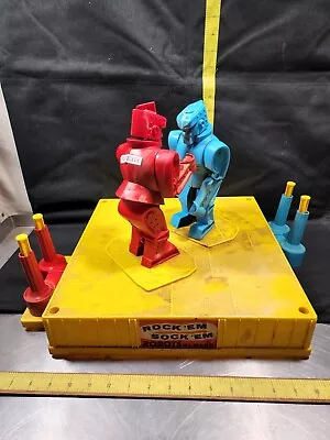 Vintage 1960s Marx Rockem Sockem Robot Boxing Ring Works Parts Or Easy Repair • $100