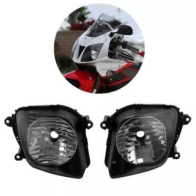 Pair Front Headlights Head Lamp Fit For Honda RVT1000R RC51 2000-2006 Clear Lens • $140.99