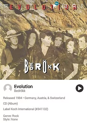 Bedrokk ~ Evolution CD 1994 Hi-Tech AOR Melodic Yacht Rock WestCoast  • $21.12