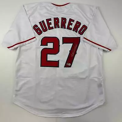 Autographed/Signed Vladimir Vlad Guerrero Los Angeles White Jersey Beckett COA • $149.99