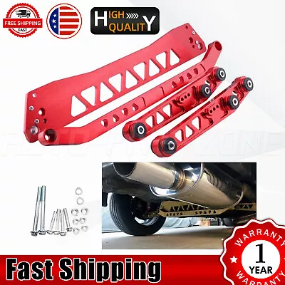 Red Rear Lower Control Arm + Subframe Brace + Tie Bar For Honda Civic EG 92-95 • $106.89